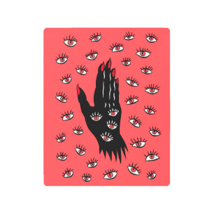 Gothic Halloween Art – Black Hand Spooky Eyes