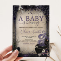 Gothic Halloween Baby is Brewing Baby Shower