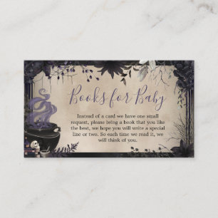 Gothic Halloween Baby is Brewing Books for Baby Enclosure Card