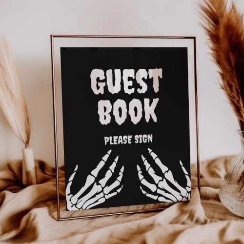 Gothic Halloween Baby Shower Guest Book Sign