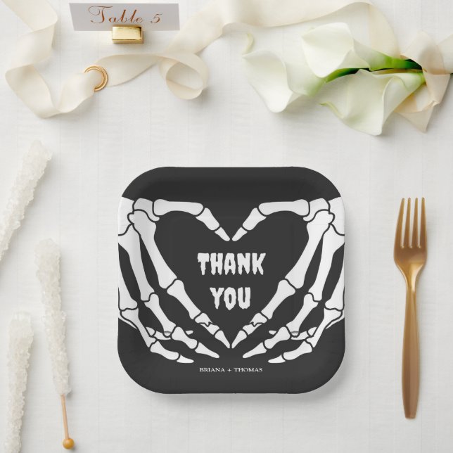 Gothic Halloween Baby Shower  Paper Plates (Wedding)