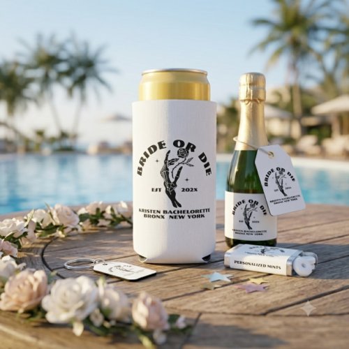 Gothic Halloween Bachelorette Can Cooler