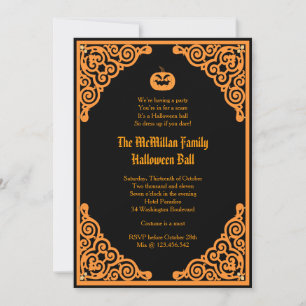 Gothic Halloween Ball Costume Party Invitation