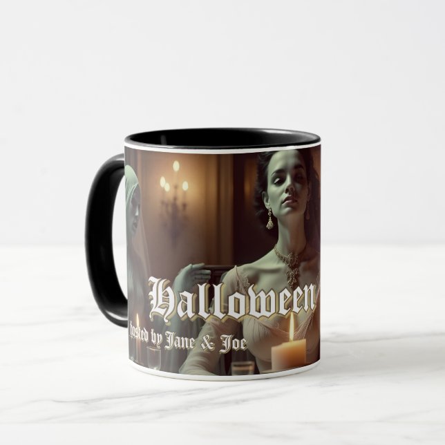 Gothic Halloween Banquet in Candlelight Mug (Front Left)