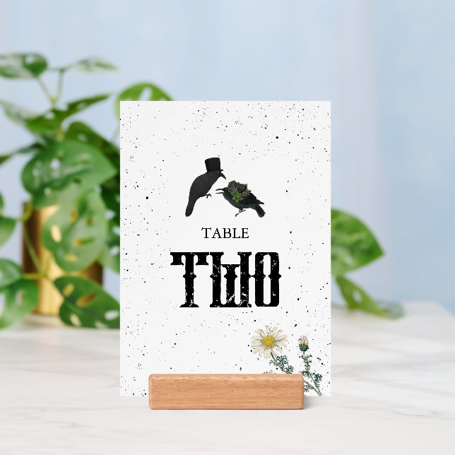 Gothic Halloween Black Roses Crows Wedding Holder (Insitu 3 (Back))