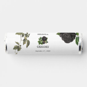 Gothic Halloween Black Roses White Wedding Breath Savers® Mints