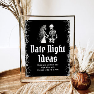 Gothic Halloween Bridal Shower Date Night Ideas Poster