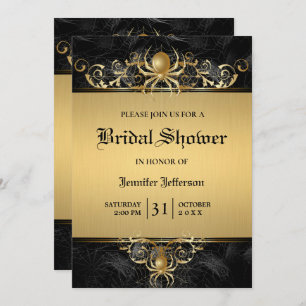 Gothic Halloween Bridal Shower Invitation