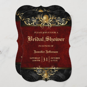 Gothic Halloween Bridal Shower Invitation