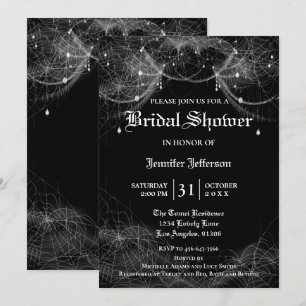 Gothic Halloween Bridal Shower Invitation
