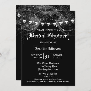 Gothic Halloween Bridal Shower Invitation