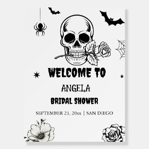 GOthic Halloween Bridal Shower Welcome sign Party