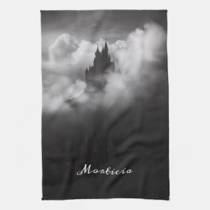 Gothic Halloween Castle Black Home Decor Kitchen Towel