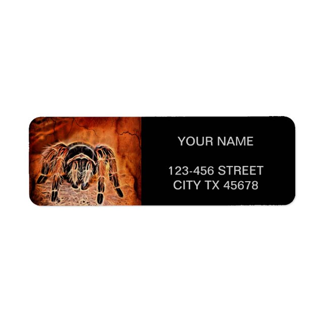 Gothic Halloween creepy crawlies spider Tarantula Label (Front)
