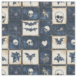 Gothic Halloween Denim Patchwork Pattern Fabric