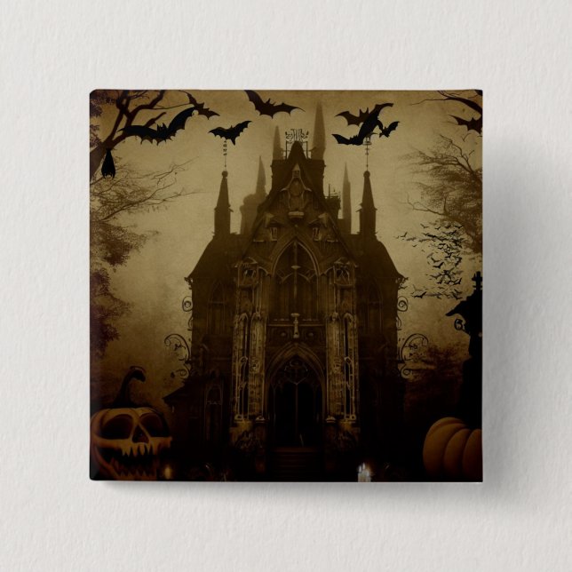 Gothic/Halloween/fall/pumpkin  Button (Front)