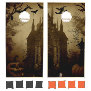Gothic/Halloween/fall/pumpkin Cornhole Set