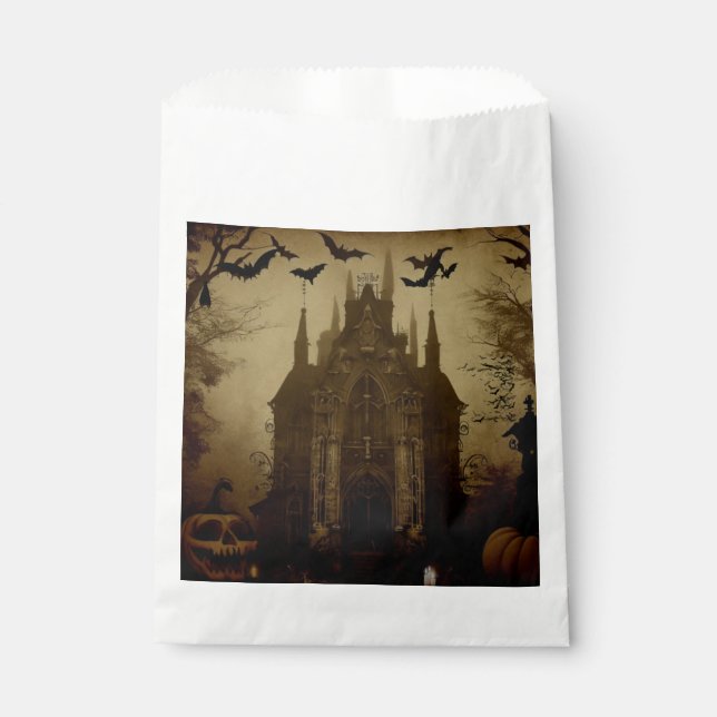 Gothic/Halloween/fall/pumpkin  Favor Bag (Front)