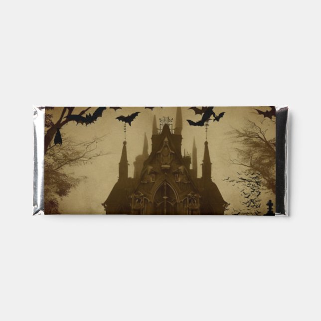 Gothic/Halloween/fall/pumpkin  Hershey Bar Favors (Front)