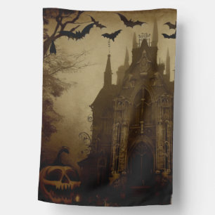Gothic/Halloween/fall/pumpkin House Flag