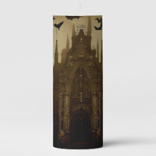 Gothic/Halloween/fall/pumpkin Pillar Candle