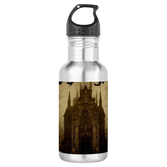 Gothic/Halloween/fall/pumpkin  Stainless Steel Water Bottle (Front)