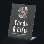Gothic Halloween Floral Skull Cards and Gifts Sign<br><div class="desc">Welcome your guests with a touch of dark elegance using our Gothic Halloween Floral Skull Cards and Gifts Sign. Featuring a striking skull adorned with hauntingly beautiful floral accents, this sign is the perfect addition to your spooky yet stylish Halloween event. Ideal for guiding guests to your cards and gifts...</div>