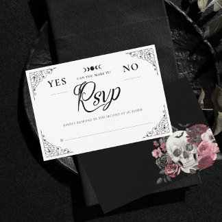 Gothic Halloween Gothic Wedding Spirit Board RSVP Card