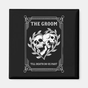 Gothic Halloween Groom Bride Wedding Chelorette Pa Magnet