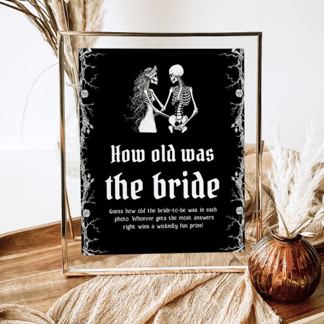 Gothic Halloween How Old Was The Bride Game Poster (Creator Uploaded)