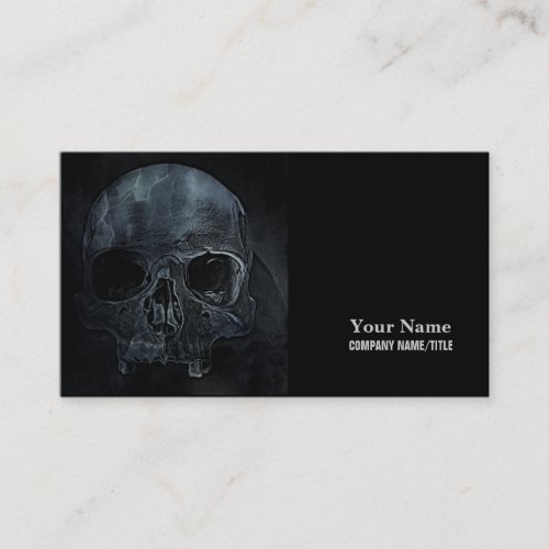 Gothic halloween medical skeleton bone Xray Skull Business Card