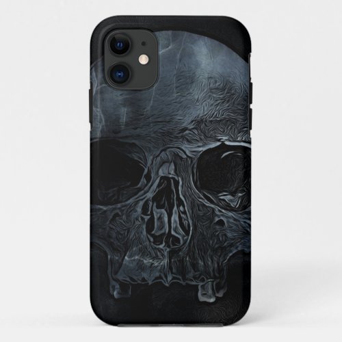 Gothic halloween medical skeleton bone Xray Skull iPhone 11 Case