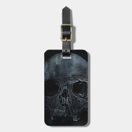 Gothic halloween medical skeleton bone Xray Skull Luggage Tag