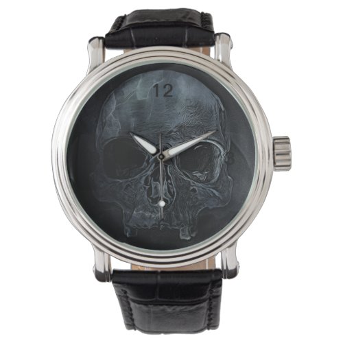 Gothic halloween medical skeleton bone Xray Skull Watch