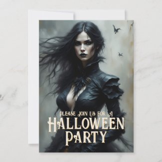 Gothic Halloween Night of Mystery Invitation