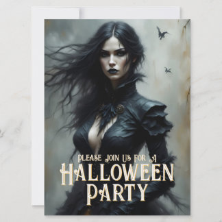 Gothic Halloween Night of Mystery Invitation