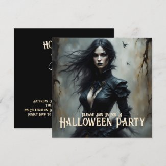 Gothic Halloween Night of Mystery Invitation