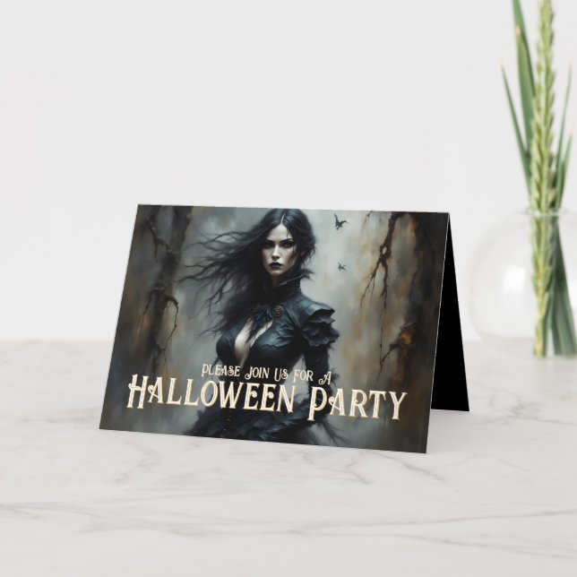 Gothic Halloween Night of Mystery Invitation (Front)