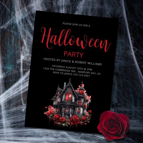 Gothic Halloween Party Haunted House Invitation