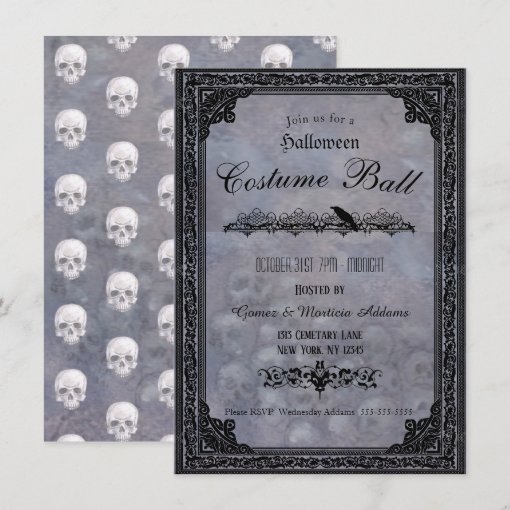 Gothic Halloween Party Invitation | Zazzle