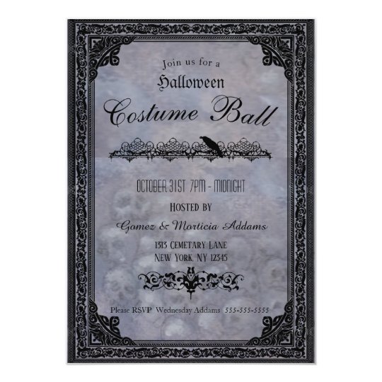 Gothic Halloween Party Invitation | Zazzle.com