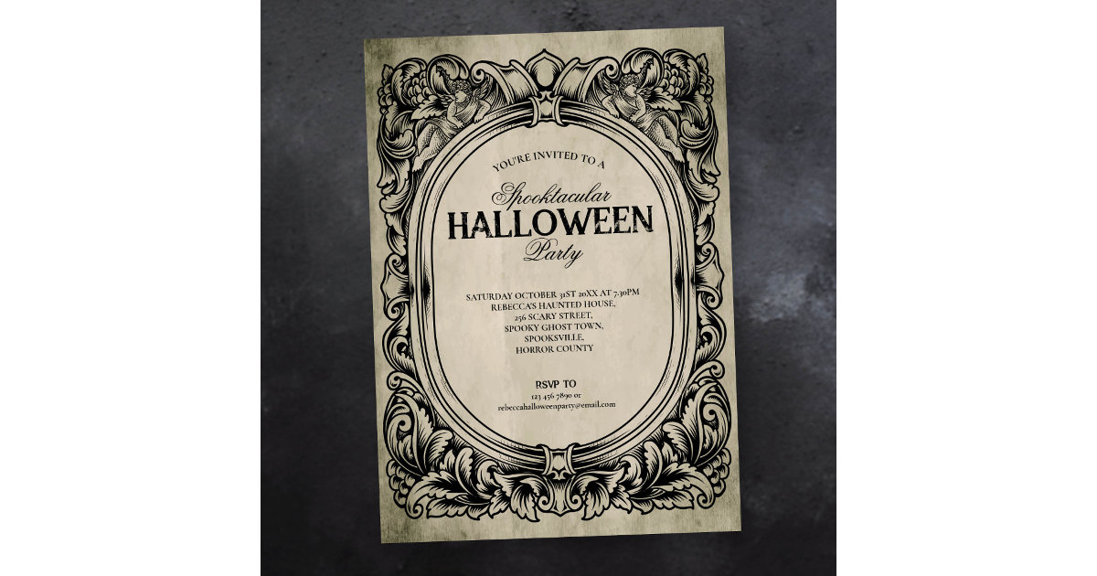 Gothic Halloween Party Invitation | Zazzle