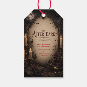 Gothic Halloween Party Invitation, Dark Candleligh Gift Tags