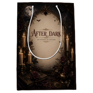 Gothic Halloween Party Invitation, Dark Candleligh Medium Gift Bag