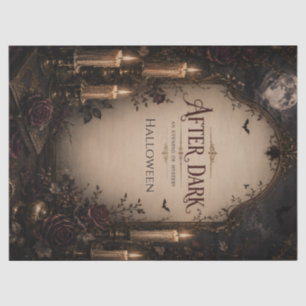 Gothic Halloween Party Invitation, Dark Candleligh Tissue Paper