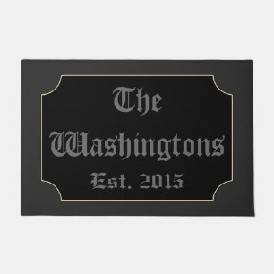 Gothic Halloween Personalized Doormat