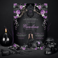 Gothic Halloween Purple Black Princess Quinceanera