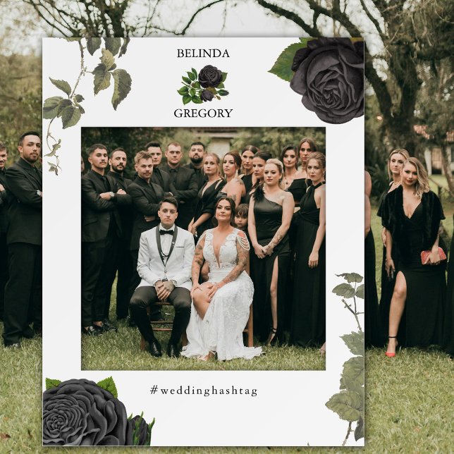 Gothic Halloween Roses Wedding Photo Prop Frame Foam Board (Gothic Halloween Roses Wedding Photo Prop Frame Foam Board)