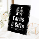 Gothic Halloween Skeleton Cards and Gifts Sign<br><div class="desc">Add a spooky touch to your bridal shower with our Black Gothic Halloween Skeleton Cards and Gifts Sign! Featuring a dark, elegant design with gothic elements and skeleton motifs, this sign is perfect for directing guests where to leave their cards and gifts at your Halloween-themed celebration. It’s the perfect blend...</div>