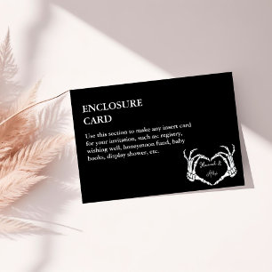 Gothic Halloween Skull Heart Hand Wedding Invitation